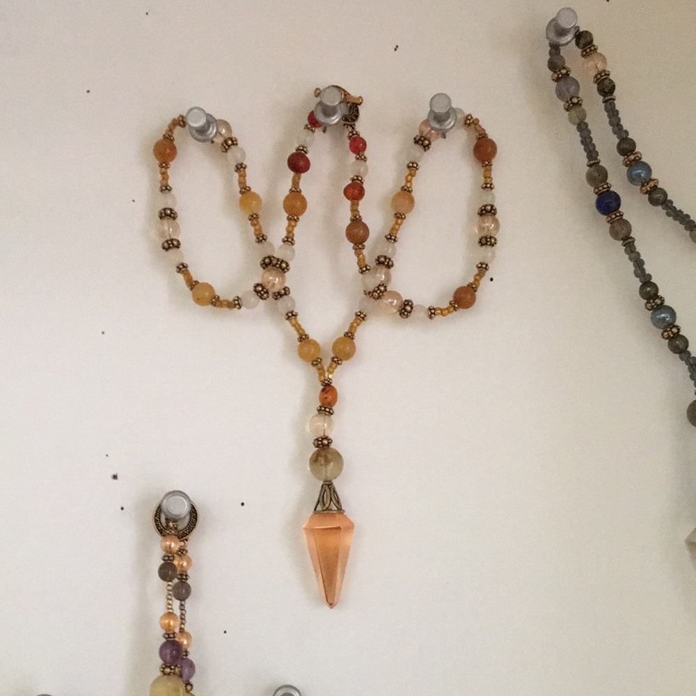 Gold Aura Quartz Crystal and Yellow Calcite one of a kind brand new handmade